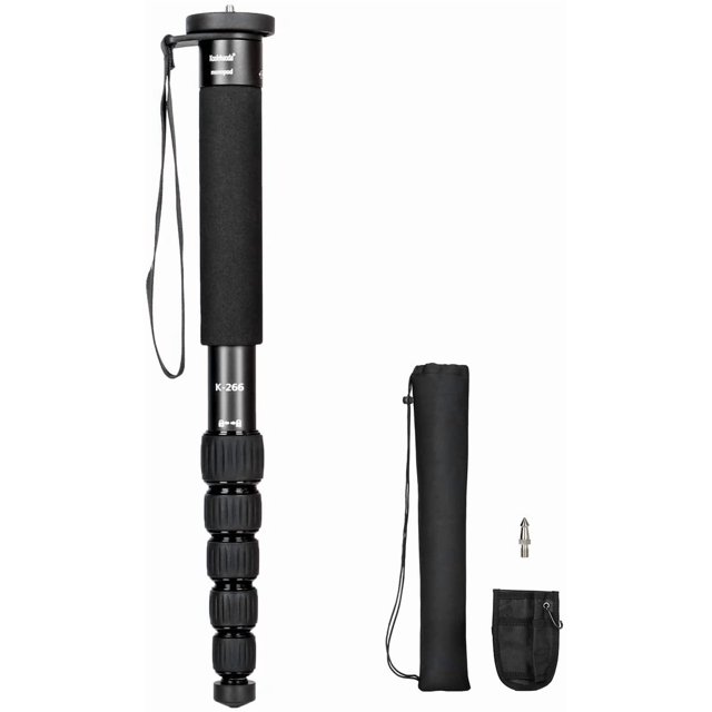 K-266 Lightweight Portable Monopod, 6-Section Compact Aluminum Alloy Unipod Stick, Max. Load 10kg / 22lbs,