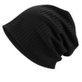 thumbnail image 2 of ZQUUVOU Unisex Beanie Hats For Men & Women Winter Ski Hat Classic Knit Cuffed Beanie Hat Winter Knitted Pile Hat Headband Hat A-Black, 2 of 3