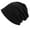 Black, variant on Winter Beanies Women's Fashion Solid Color Stripe Winter Knitted Pile Hat Headband Hat