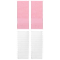 Unique Bargains Striped Cotton Hand Towel 14" x 30" 4 Pcs White/Pink