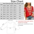thumbnail image 3 of Women’s Emboridered Tops Short Sleeve Blouse Ethnic Style Floral Pattern Shirts Tunics Blouse, 3 of 6