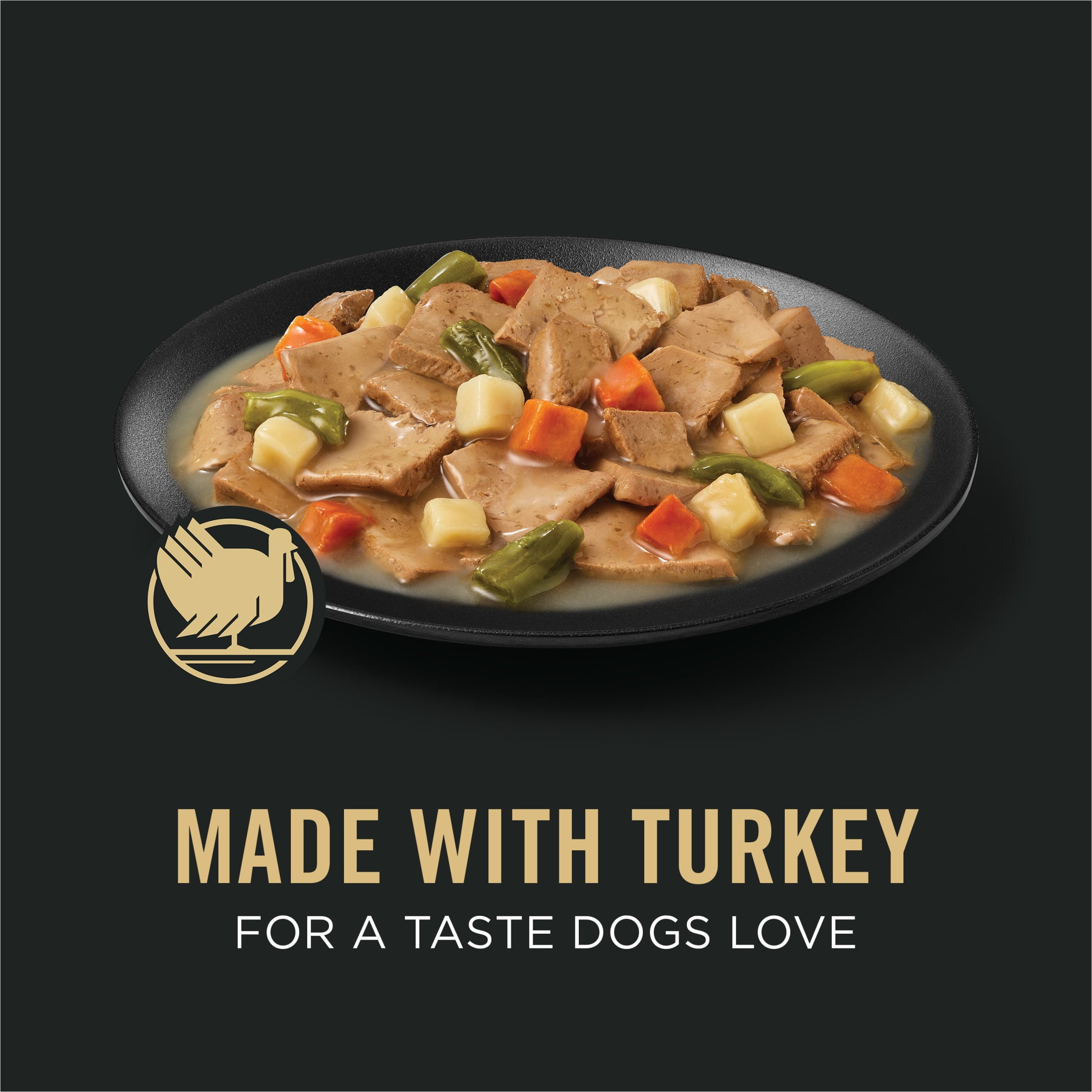 Purina Pro Plan Complete Essentials Turkey and Vegetables Entree In Wet Dog Food Gravy, 13 oz. Can