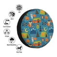 thumbnail image 3 of Bingfone Animals In Camping Spare Tire Cover Weatherproof Universal Wheel Protectors for RV Camper Travel Trailer SUV Truck-17 inch, 3 of 8