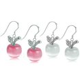 thumbnail image 5 of Jiaroswwei Women Opal Apple Dangle 925 Sterling Silver Zircon Eardrops Hook Earrings, 5 of 7