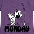 thumbnail image 3 of Peanuts - Lucy Monday - Toddler & Youth Girls Short Sleeve Graphic T-Shirt, 3 of 6