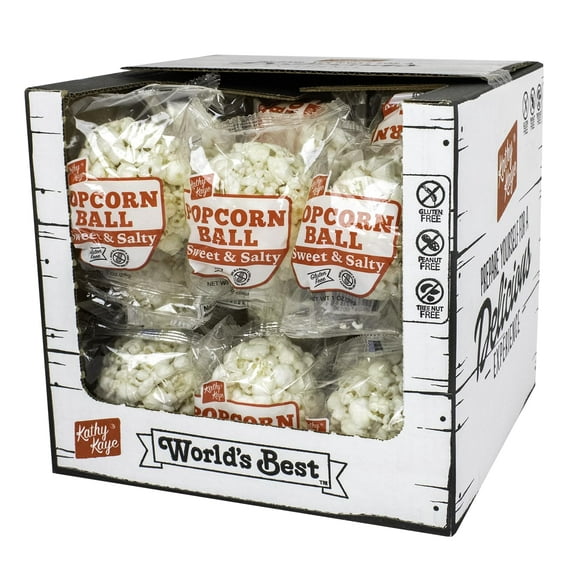 24 Pack of Sweet & Salty Popcorn Balls | Classic Popcorn Taste | Made From Our Classic Recipe | Gluten Free, Peanut and Tree Nut Free