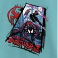 thumbnail image 2 of Girl's Spider-Man: Across the Spider-Verse Characters Logo Graphic Tee Tahiti Blue Small, 2 of 4