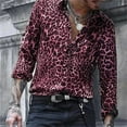 thumbnail image 4 of Hawaiian Fashion Luxury High Quality Leopard Print Men's Shirts Single Breasted Shirts Casual Camo Print Long Sleeve Men's Tops, 4 of 5