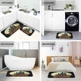 thumbnail image 4 of SKYSONIC Happy Halloween Day Kitchen Rugs 2 Pieces, Moon Night Castle Floor Mat Room Area Rug Washable Carpet Perfect for Living Room Bedroom Entryway, 4 of 7