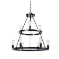 thumbnail image 1 of Kenroy Home 93569FGRPH Hixon 9 Light Chandelier with Bulbs, 1 of 1
