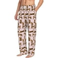 thumbnail image 2 of Uemuo Leopard Print Pattern Men's Wide Leg Palazzo Lounge Pants with Pockets Light Weight Loose Comfy Casual Pajama Pants-XX-Large, 2 of 9