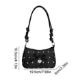 thumbnail image 3 of Bolso bandolera informal para mujer y bolso de mano para el brazo | Bolso de hombro de nailon versátil para uso diario | Monedero compacto para teléfono, cartera y maquillaje, 3 of 6