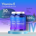 thumbnail image 2 of VITAMINA E LIV NUTRITION  CON SEMILLA DE UVA FRASCO CON 30 CÁPSULAS VEGANAS., 2 of 7