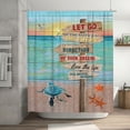 thumbnail image 2 of Sea Turtle Shower Curtain Nautical Beach Ocean Bathroom Decor Shower Curtain Fabric Polyester Waterproof with Plastic Hooks 72" X 72", 2 of 6