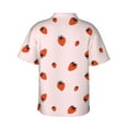 thumbnail image 3 of Daiia Strawberry Hawaiian Shirt for Men Gentle Cotton Regular Short Sleeve Casual-Large, 3 of 9