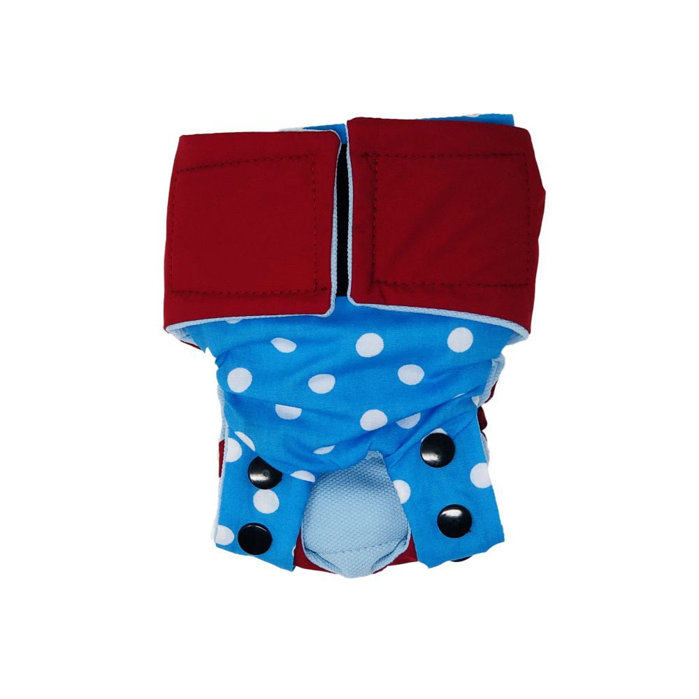 Barkertime Sky Blue Polka Dot Dog Diaper Snappy