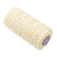 thumbnail image 4 of Cuerda de hilo de algodón de 100M x 2MM, cuerda de doble Color, cordel decorativo para panaderos para manualidades DIY y envoltura de regalos, Kits de decoración para fiestas Amarillo blanco Naiovety  JJ24524-02, 4 of 6