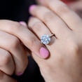 thumbnail image 6 of Rosec Jewels IGI Certified Lab Grown Diamond Solitaire Engagement Ring (3 Carat, E-VS1 Quality) - with Jewelry Box, 925 Sterling Silver, US 4.00, 6 of 9