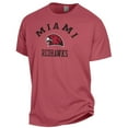 thumbnail image 2 of Men's ComfortWash Red Miami University RedHawks Arch Logo Garment Dyed T-Shirt, 2 of 3