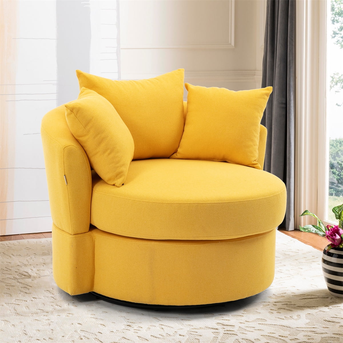 Modern Swivel Sofa Chair,Upgrade Widen Modern Leisure Accent Chair