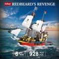 thumbnail image 7 of Pirate Ship Building Blocks Sets, Redbeard's Revenge Three Masted Boat STEM Toys for 8, Piece Pirate Boat Display Model with Dinghy Birthday for 928 PCS, 7 of 7