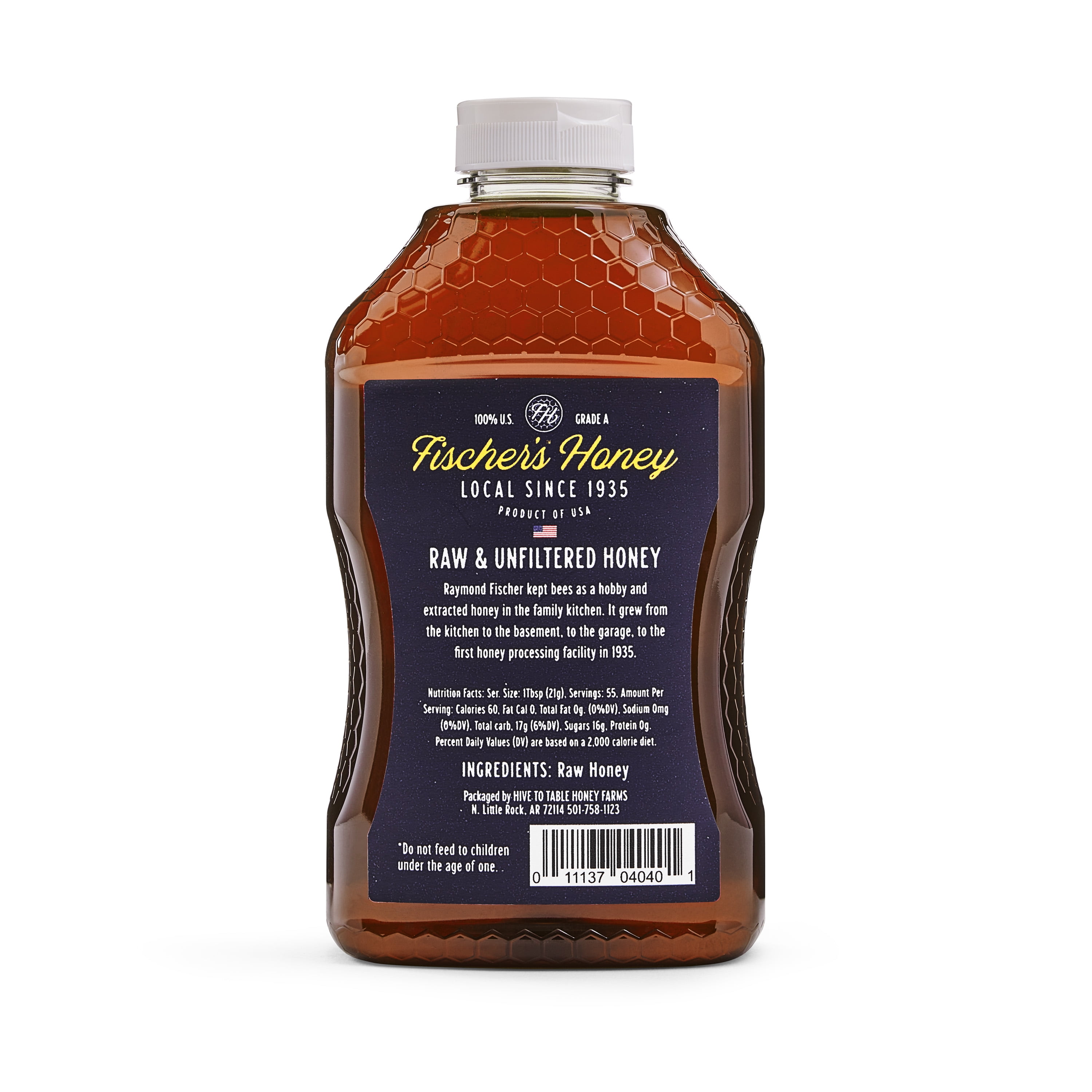 Fischers Hot Honey 24 Oz - 100% Raw Unfiltered Honey Infused With Hot