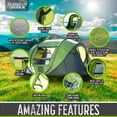 thumbnail image 4 of 4 Person Easy Pop Up Tent Water-Resistant Lightweight Portable Camping Tent Instant Tent Quick Automatic Setup Family Tent with Porch Ideal for Camping, Backpacking, Hiking, Traveling, Beach, Festival, 4 of 9