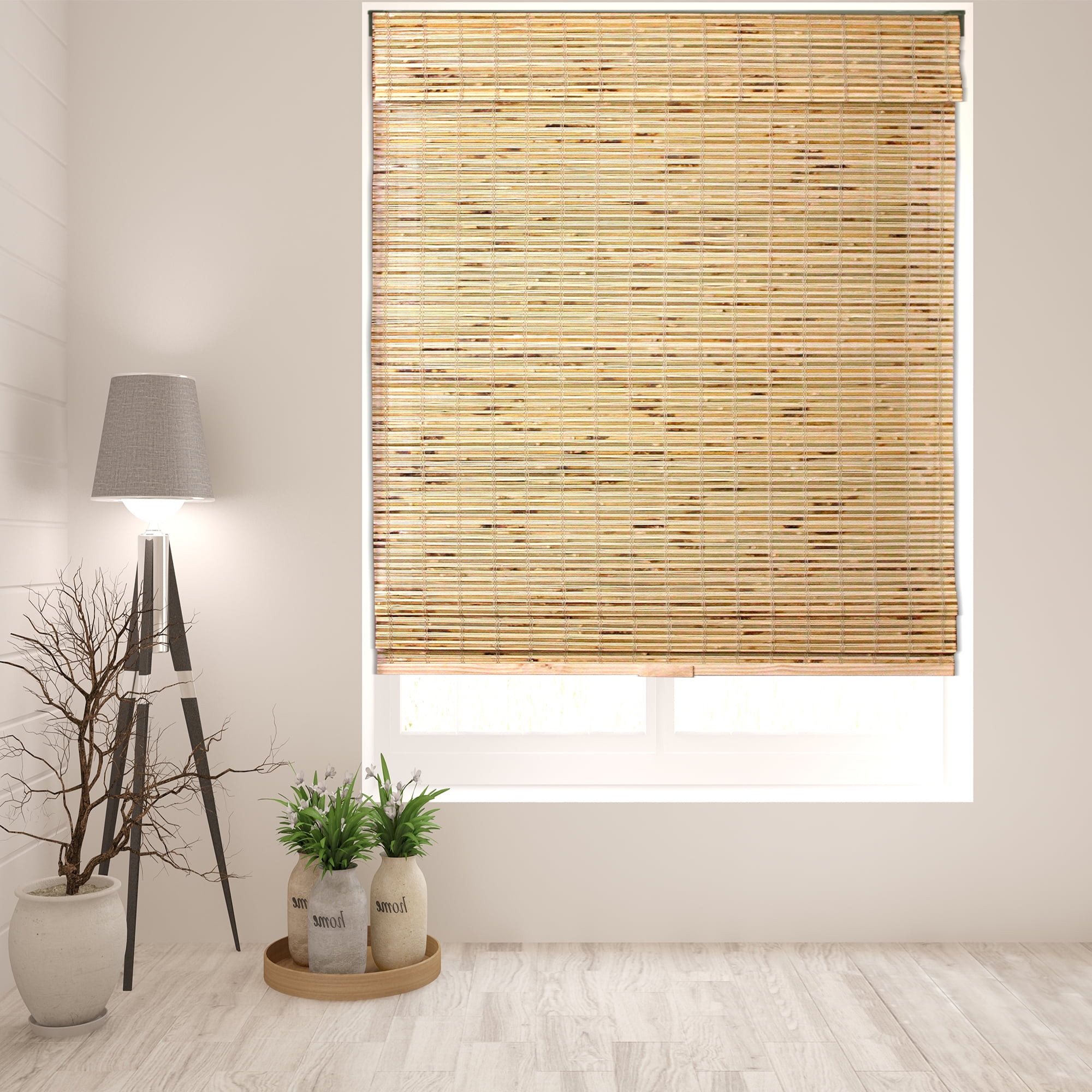 W72" X H72" Natural Bamboo Roll Up Window Blind Roman Shade Sun Shade WB-9A1 