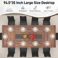 thumbnail image 3 of ANPOO 7-Piece Kitchen Dining Set for 6-10 People, 94" Rectangle Waterproof Wooden Table with 6 Chairs, Easy Clean Farmhouse Dining Table for Dining Room & Kitchen, 3 of 9