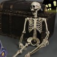 thumbnail image 2 of Fiesta Halloween Terror Poseable Con Huesos Cráneo Humano Falsos Tamaño, 2 of 9