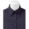 thumbnail image 4 of Doublju Women's Short Sleeve Slim Fit Button Down Dress Shirt (Plus Size Available), 4 of 5