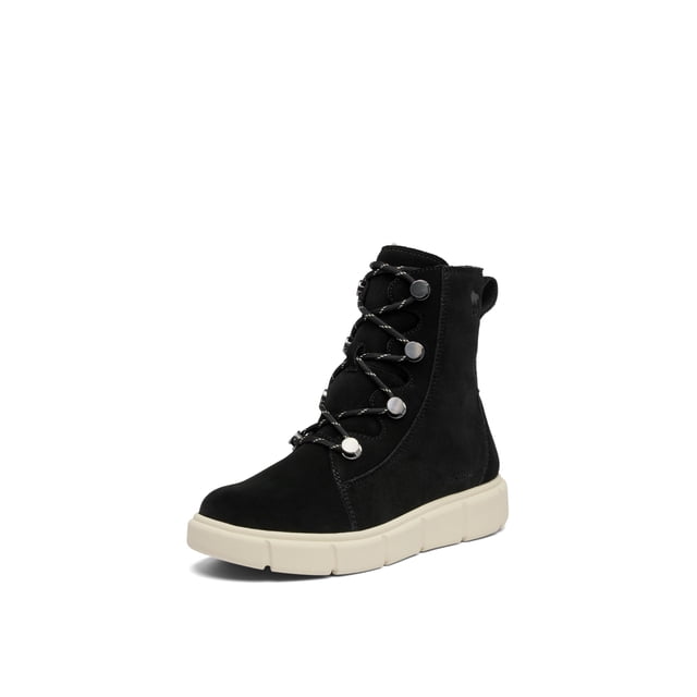 Botas Sorel Explorer lll Joan impermeables para mujer, color negro y tiza
