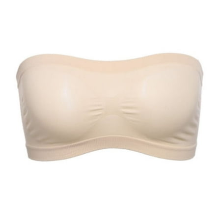 

Qiylii Women Sexy Bra Solid Color Non-Padded Wire-Free Bralette Bandeau Stretch Tube Tops Wild Fashion Brassiere Lingerie