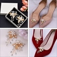 thumbnail image 3 of 2pcs Élégantes Perles de Strass Chaussures Clip Fleur Mariage Chaussures de Mode Clip, 3 of 7