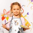 thumbnail image 3 of Cartoon Corgi Dog and Footprints Kids Aprons for Girls and Boys,Adjustable Neck Strap Toddler Aprons for Kids Cooking Baking, 3 of 7