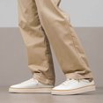 thumbnail image 3 of Men's All-Black Minimalist Mixed-Material Sneakers, Casual Monochrome Shoes, 3 of 10