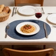 thumbnail image 3 of 1PC Oval Woven Placemats Rope Braided Table Mats, 17.72 x 11. Inches Non Heat Resistant Place Mats for Dining Room, Thick Hot Pads for Farmhouse Kitchen Table Decor, 3 of 3