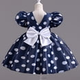 thumbnail image 5 of gljltg Girls Dress Fluffy Summer Dresses Belted Wedding Party Flower Girls' Dress Size Wave Point puff sleeves Skirt, 5 of 5