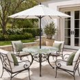 thumbnail image 2 of Round Outdoor Tablecloth with Umbrella Hole and Zipper, Sage Green Palm Trees Tablecloth with Elastic Waterproof, Farmhouse Tropical Summer Beach Patio Table Covers for 45" - 54" Picnic Pool Tables, 2 of 8