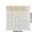 thumbnail image 2 of Honeeladyy Sheer Curtains for Bedroom Window, Modern Casual Soft Voile Sheer Panels with Broken Door and Love Thread Treatments for Nursery Living Room, Beige, W39.4 x L78.7, 2 of 2
