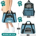 thumbnail image 2 of PetAmi Airline Approved Pet Carrier for Cat, Soft Sided Dog Carrier for Small Dogs, Cat Travel Supplies Accessories for Indoor Cats, Ventilated Pet Carrying Bag Medium Large Kitten Puppy, Small Blue, 2 of 7