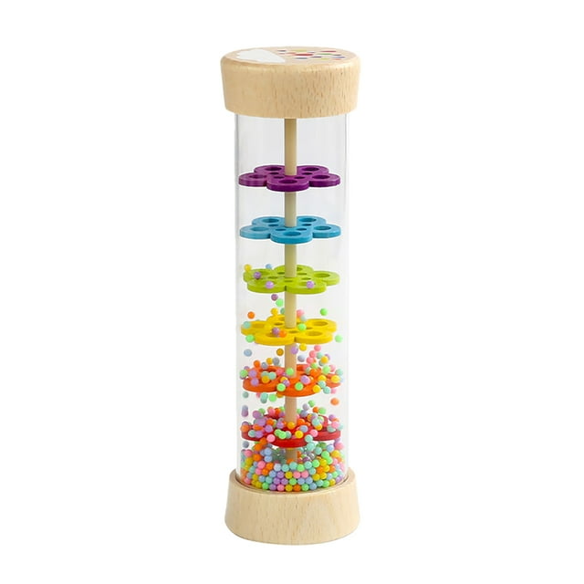 MOVTOTOP Orff Percussion Instrument Rain Stick Sensory Toy 1Set For Kids Indoor Playing Educational Wooden