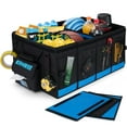 thumbnail image 3 of Kohree Car Trunk Organizer,74L Large-Capacity Foldable Car Storage Box with Multiple Compartments,Waterproof 900D Oxford for RV,SUV, Truck, Van,Car Accessories, Tools-Orange,Blue, 3 of 16