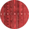 thumbnail image 1 of Ahgly Company Indoor Round Abstract Red Contemporary Area Rugs, 7' Round, 1 of 4