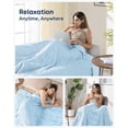 thumbnail image 6 of Sivio Weighted Blanket for Adults Twin Size, Minky Heavy Blanket with Glass Beads for Bed Sofa Chair, Soft Reversible for All Season, Machine Washable, 48"x72" 15 lbs, Light Blue, 6 of 9