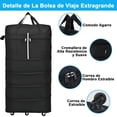 thumbnail image 3 of AdooAdii Bolsa de Equipaje de Transporte 160L, Bolsa de Lona con Ruedas 360º Gran Capacidad Bolsa de Maleta Extensible Plegable Oxford Resistente Ligera, Mochila Impermeable para Viajes Hogar Negocios, 3 of 6