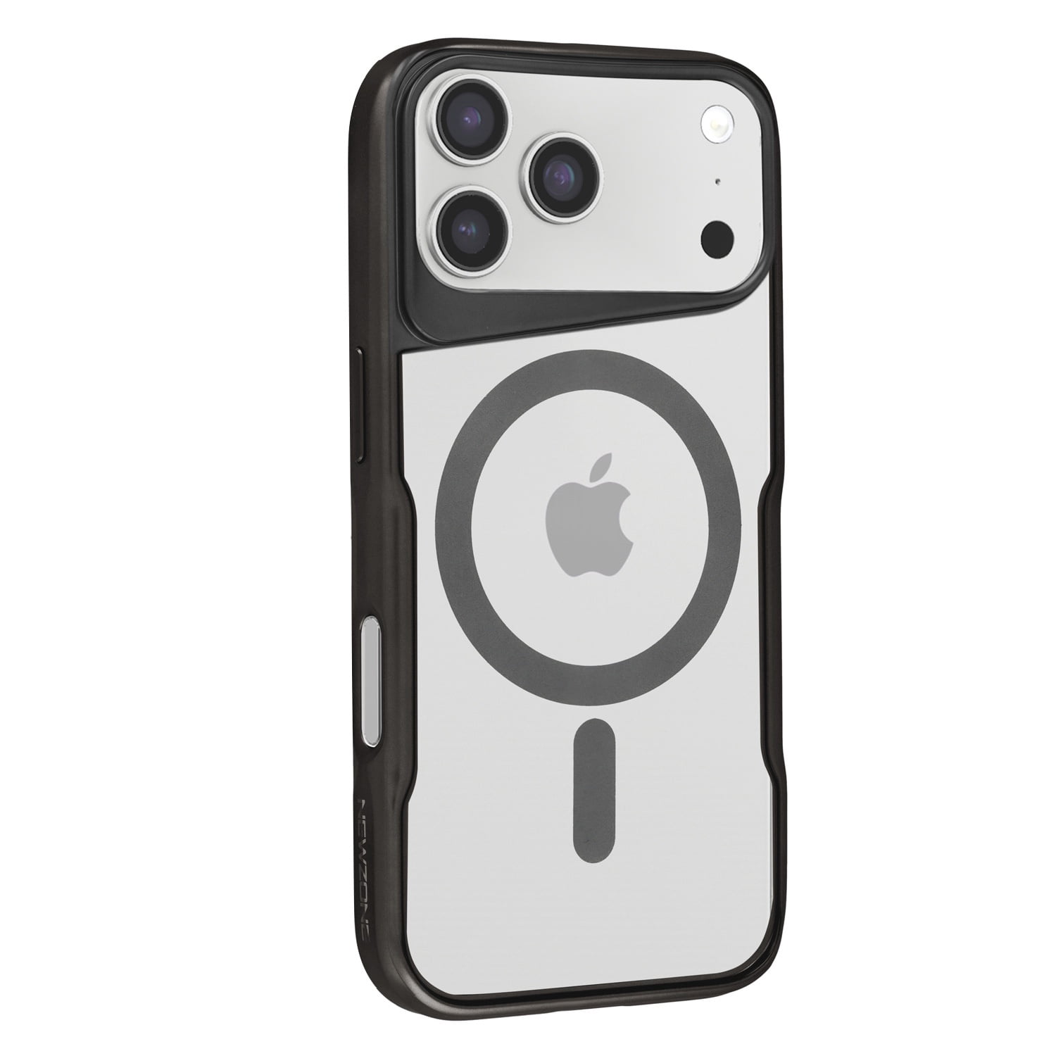 Glossy & Transparent Magnetic Case for iPhone 17 Pro Max - Black