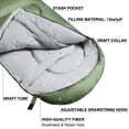 thumbnail image 3 of 4-Season Adult Sleeping Bag, Army Green, Semi-Rectangular, 33" x 87", Compressible, 3 of 6