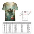 thumbnail image 2 of Funny Cute Panda Women's T-Shirt Short Sleeve T Shirts Tops Tee Ladies Loose T, 2 of 6