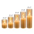 thumbnail image 2 of Velas sin llama Eywamage Gold Glass con mando a distancia, paquete de 5, 2 of 9